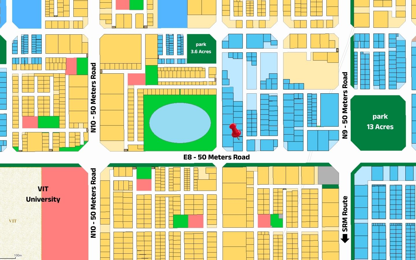 1110 Sq Yards Commercial Plot for Sale near VIT University