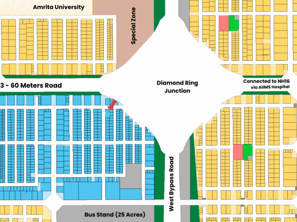 270 Sq Yds Commercial Plot in Nowluru Amaravati - West Facing