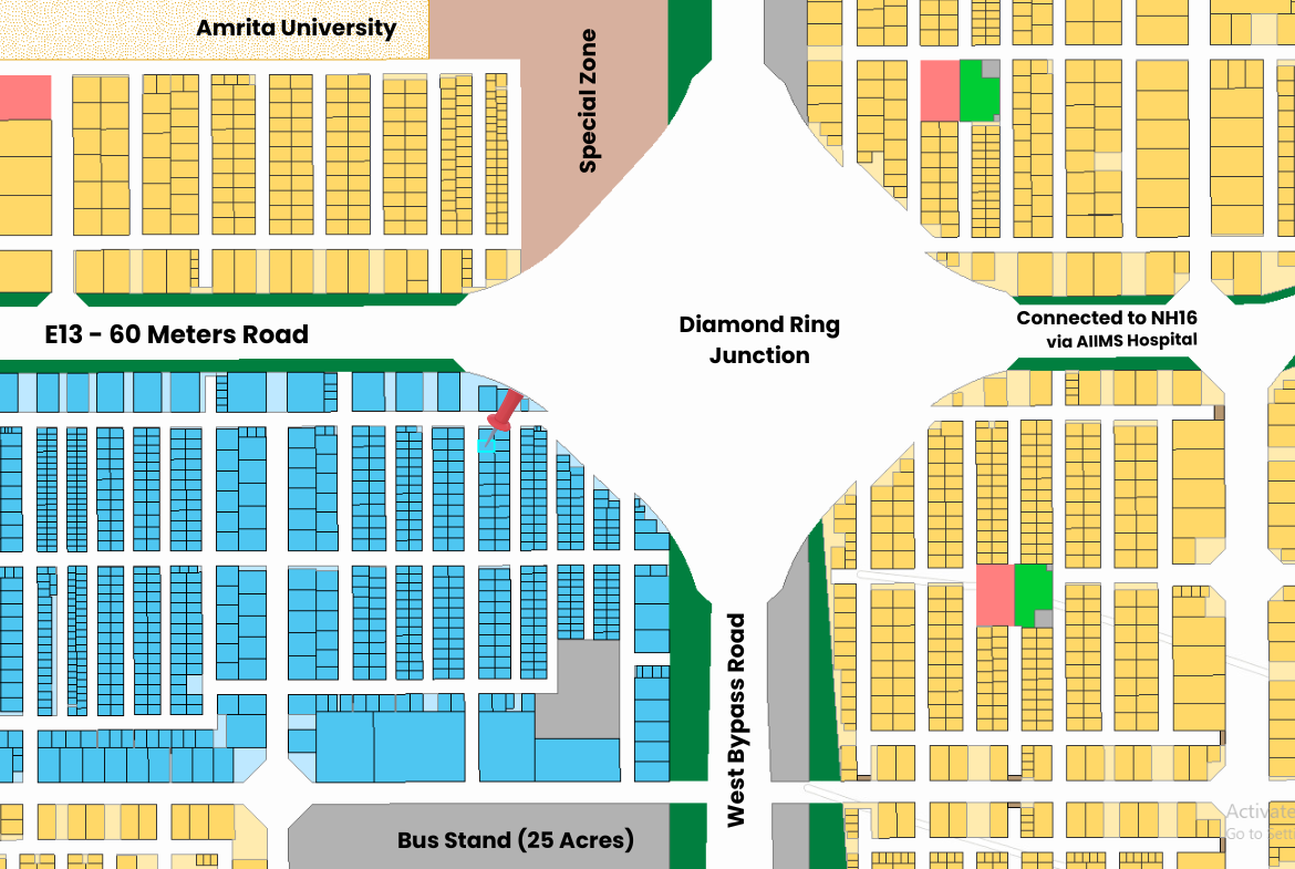 270 Sq Yds Commercial Plot in Nowluru Amaravati - West Facing