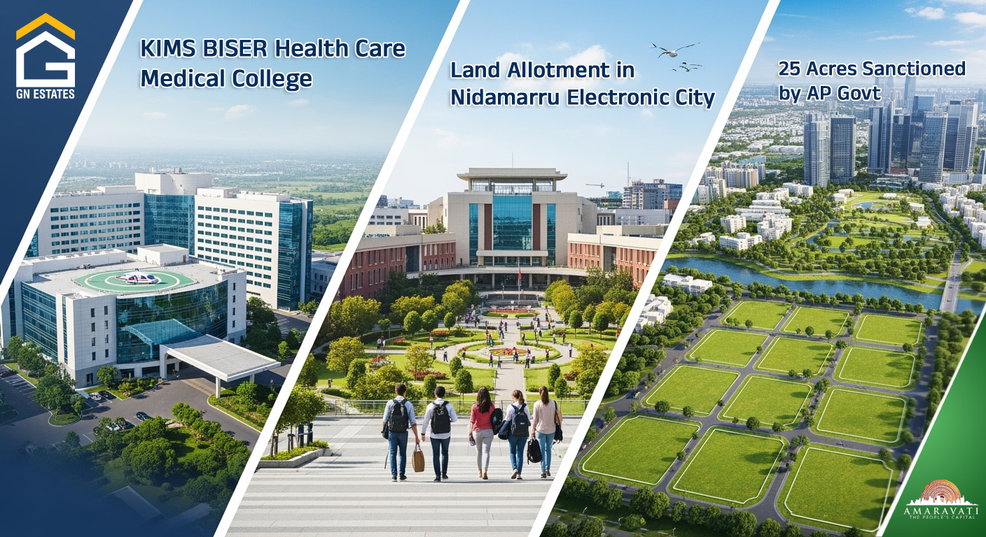 KIMS BISER Health Care Nidamarru land allotment