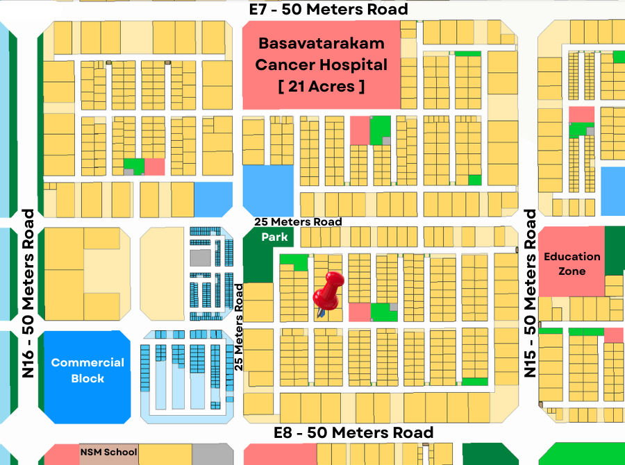 Thullur Residential Plots - Plots at Basavatarakam Cancer Hospital Amaravati
