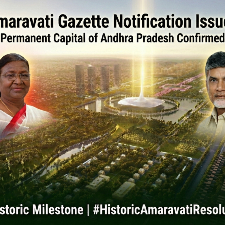 Amaravati Is Now Officially the Permanent Capital of Andhra Pradesh as Gazette Notification Is Issued