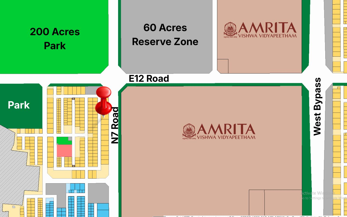 Residential Plot for Sale Near Amrita University Amaravati with 50 Meter Road Frontage and Dual Road Connectivity